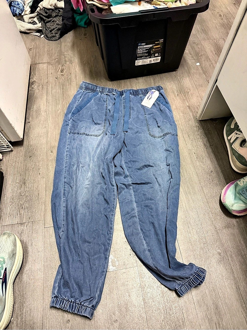 Walmart Women's Casual Jogger Pants Blue Jogger Pants Size Large NWT
